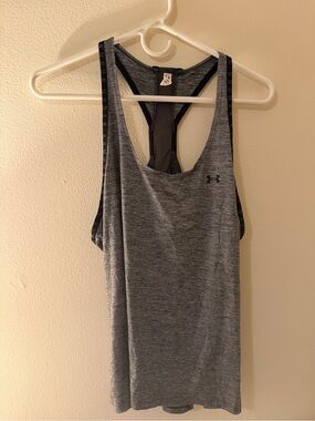 Under Armour Women's Heather Gray Racerback Muscle Tank